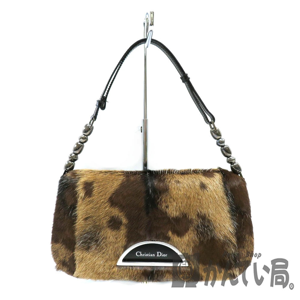 Christian Dior Shoulder Bag Maris Pearl Handbag Fur